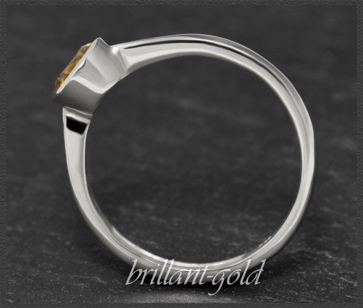 Brillant Ring 585 Gold, 0,54ct, rotorange & VS2